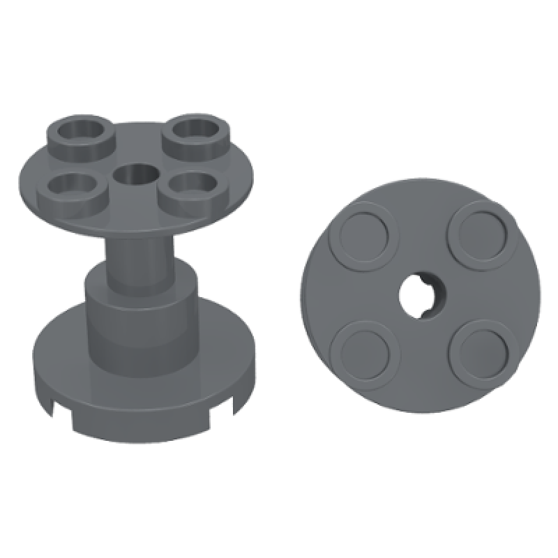 Steun 2x2x2 met gat Dark Bluish Gray